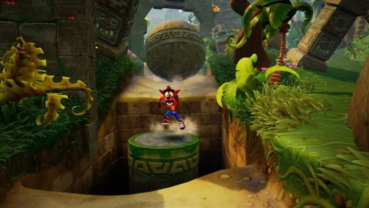 Crash Bandicoot gameplay on PlayStation 4