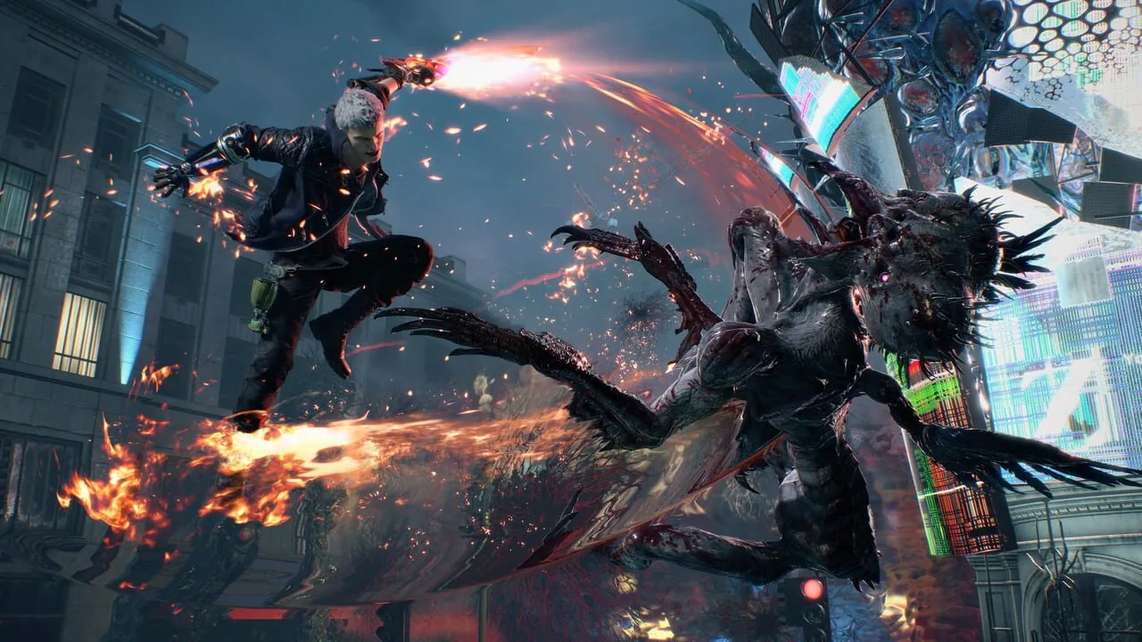 Devil May Cry 5 gameplay on PlayStation 4
