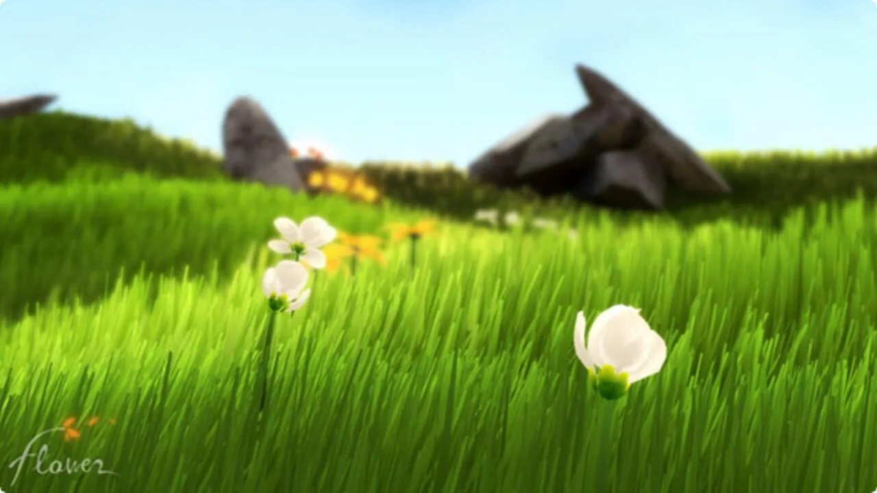Flower gameplay on PlayStation 4