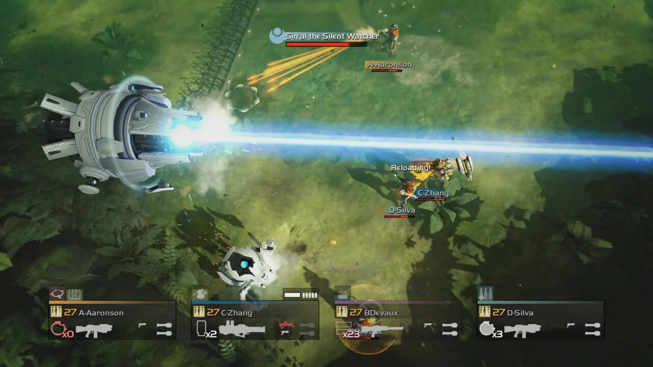 Helldivers gameplay on PlayStation 4