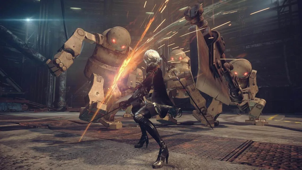 NieR: Automata gameplay on PlayStation 4