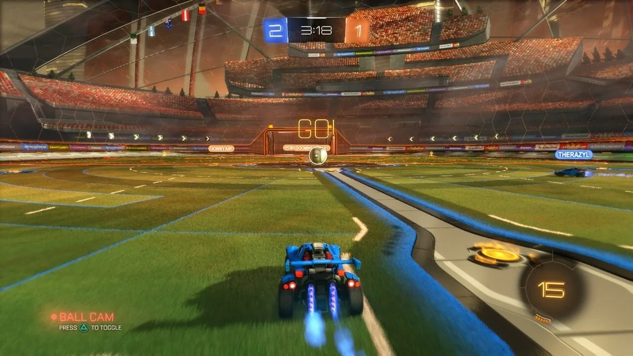 Rocket League gameplay on PlayStation 4
