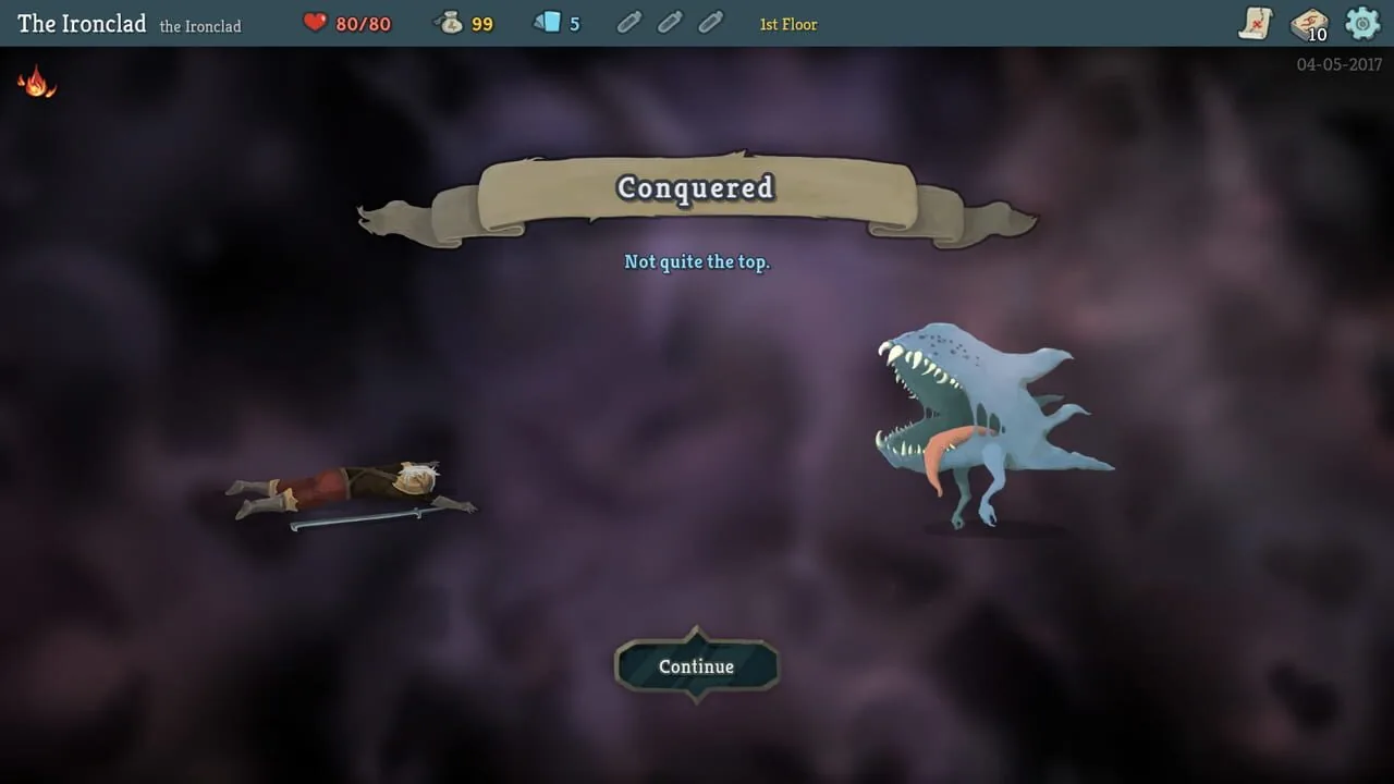 Slay the Spire gameplay on PlayStation 4