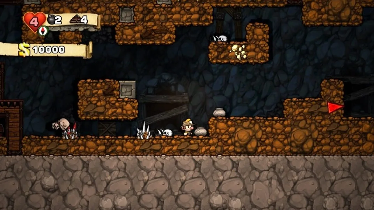 Spelunky gameplay on PlayStation 4
