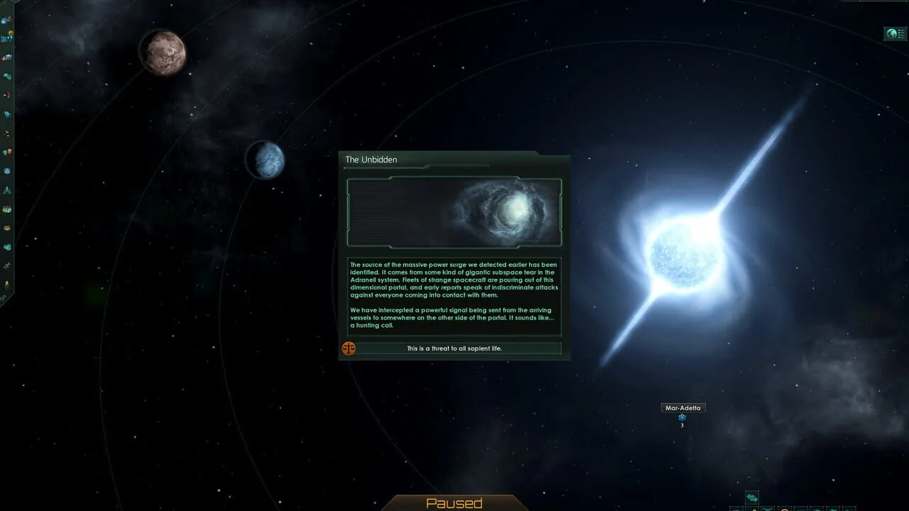 Stellaris gameplay on PlayStation 4
