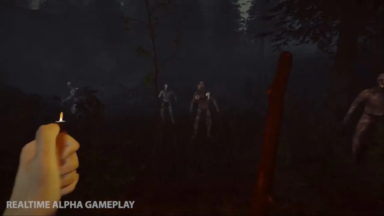 The Forest gameplay on PlayStation 4