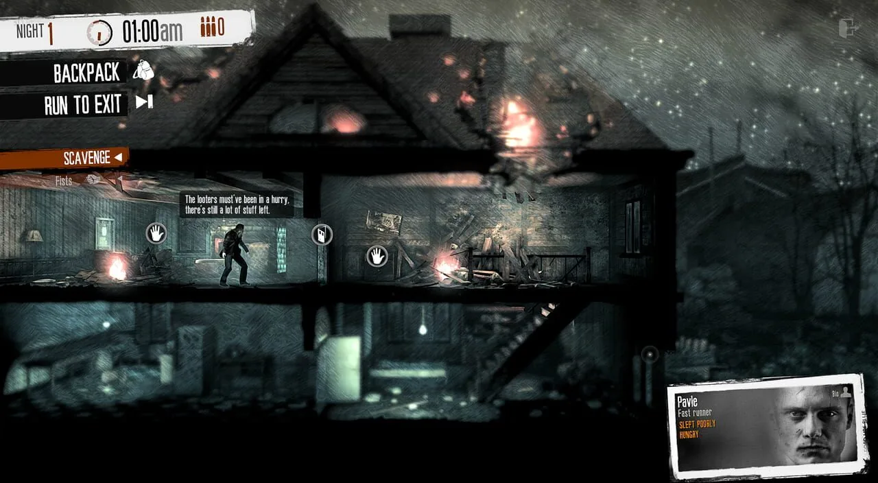 This War of Mine gameplay on PlayStation 4
