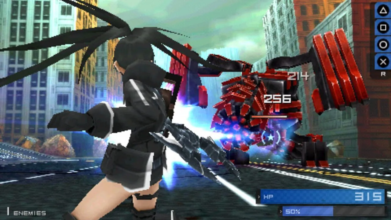 Black Rock Shooter: The Game gameplay on PlayStation Portable