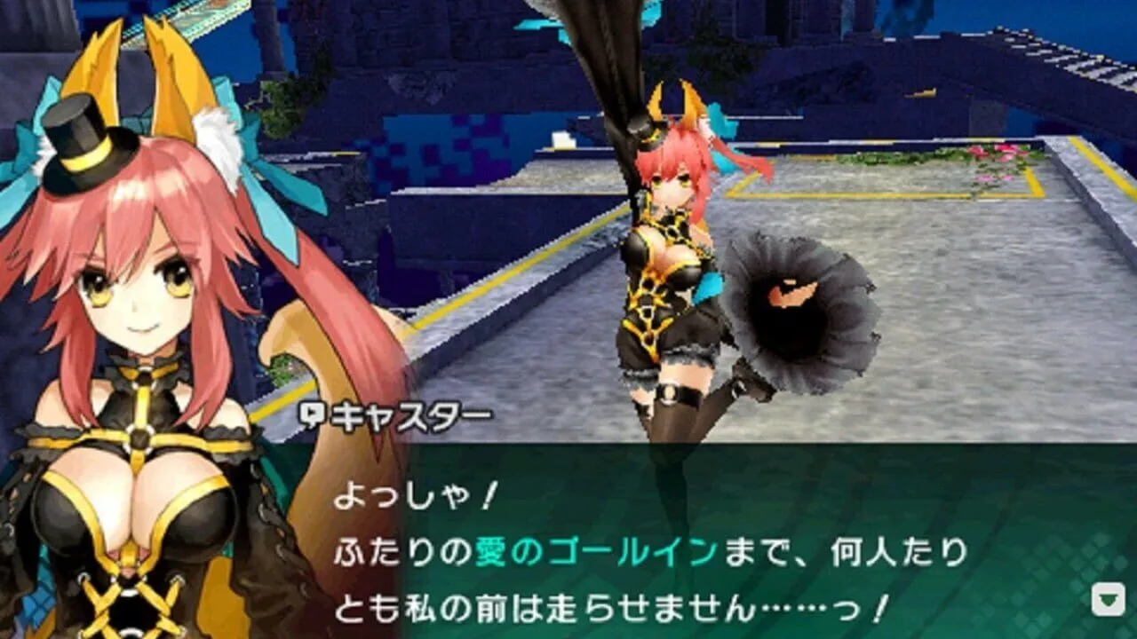 Fate/Extra CCC gameplay on PlayStation Portable