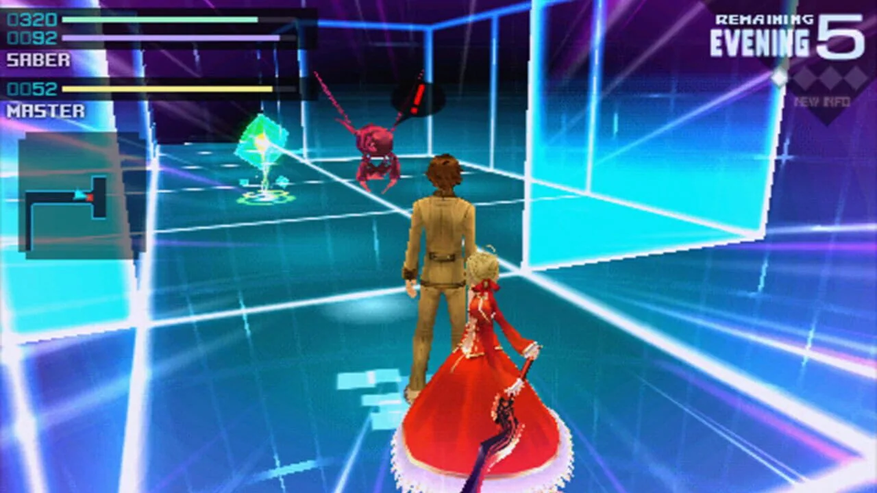 Fate/Extra gameplay on PlayStation Portable