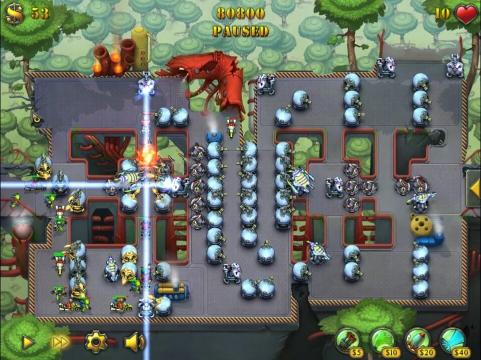 Fieldrunners gameplay on PlayStation Portable