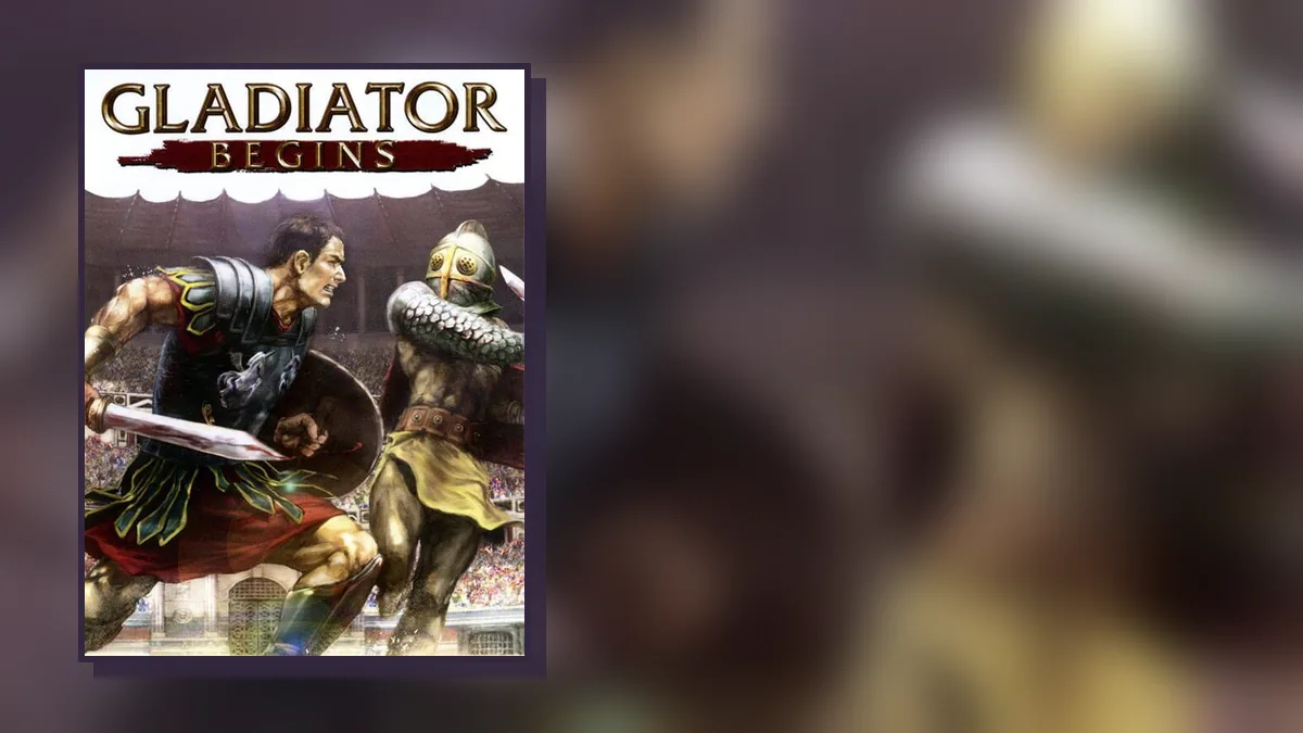Gladiator Begins on PlayStation Portable: box art and gameplay