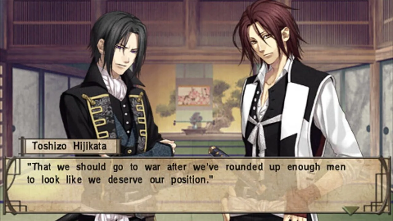 Hakuoki: Demon of the Fleeting Blossom gameplay on PlayStation Portable