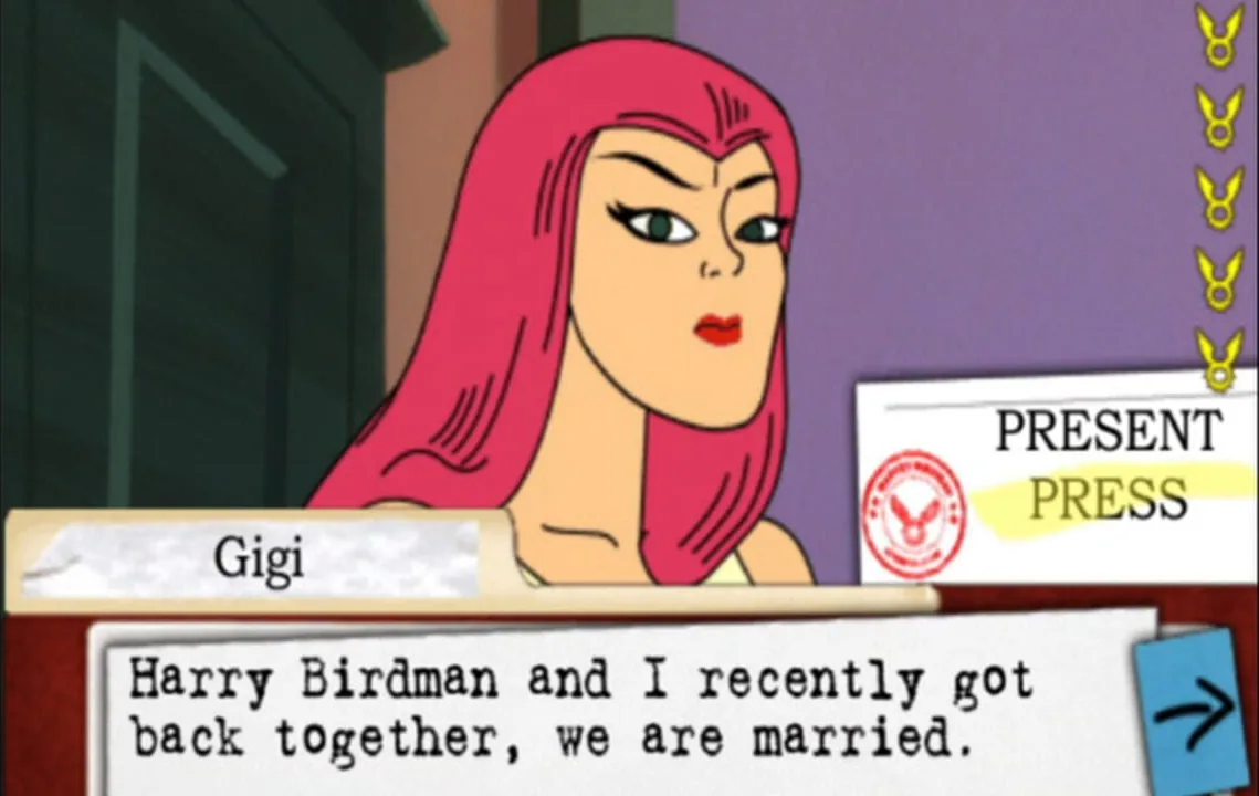 Harvey Birdman: Attorney at Law gameplay on PlayStation Portable