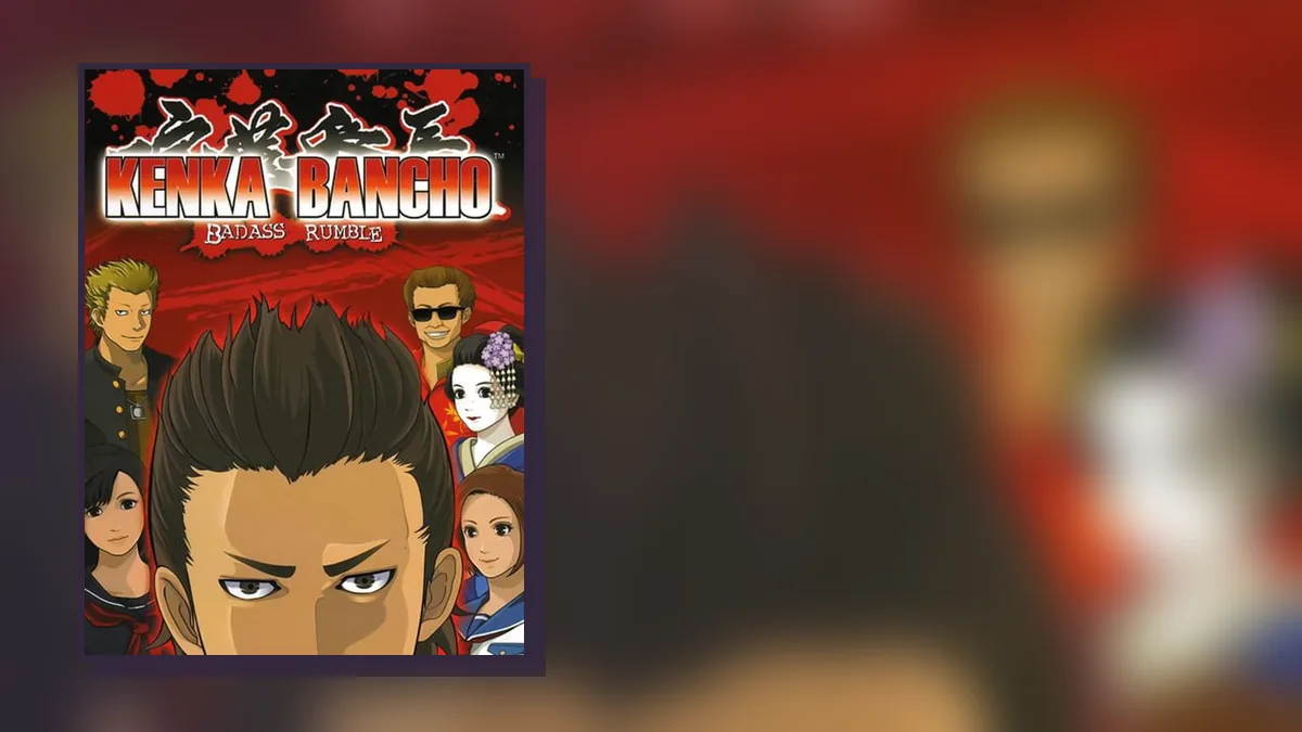 Kenka Bancho: Badass Rumble on PlayStation Portable: box art and gameplay