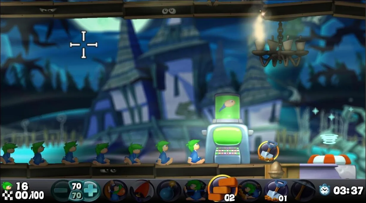 Lemmings gameplay on PlayStation Portable