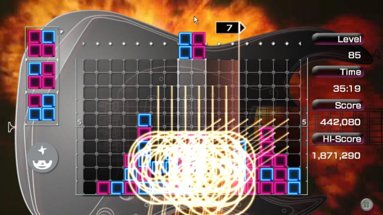 Lumines gameplay on PlayStation Portable