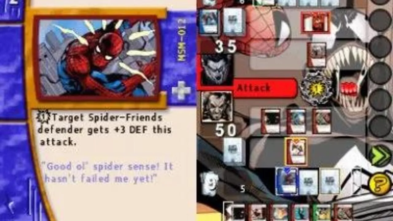 Marvel Trading Card Game gameplay on PlayStation Portable