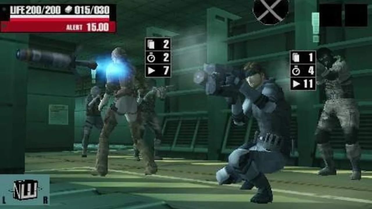 Metal Gear Acid gameplay on PlayStation Portable