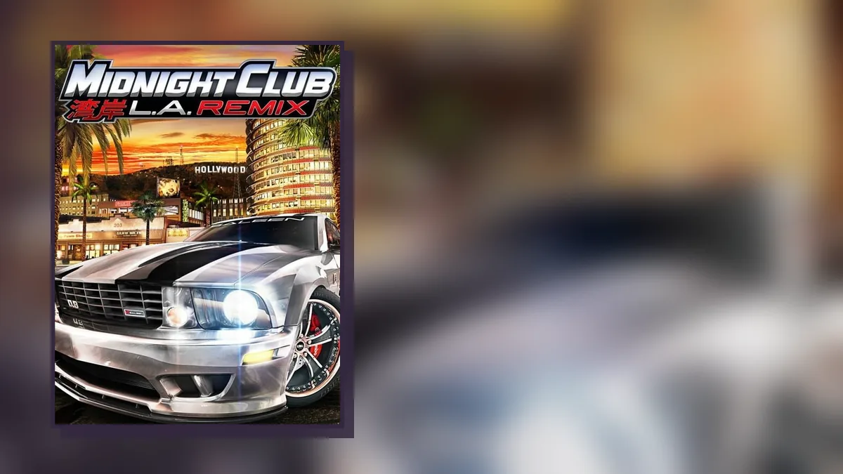 Midnight Club L.A. Remix on PlayStation Portable: box art and gameplay