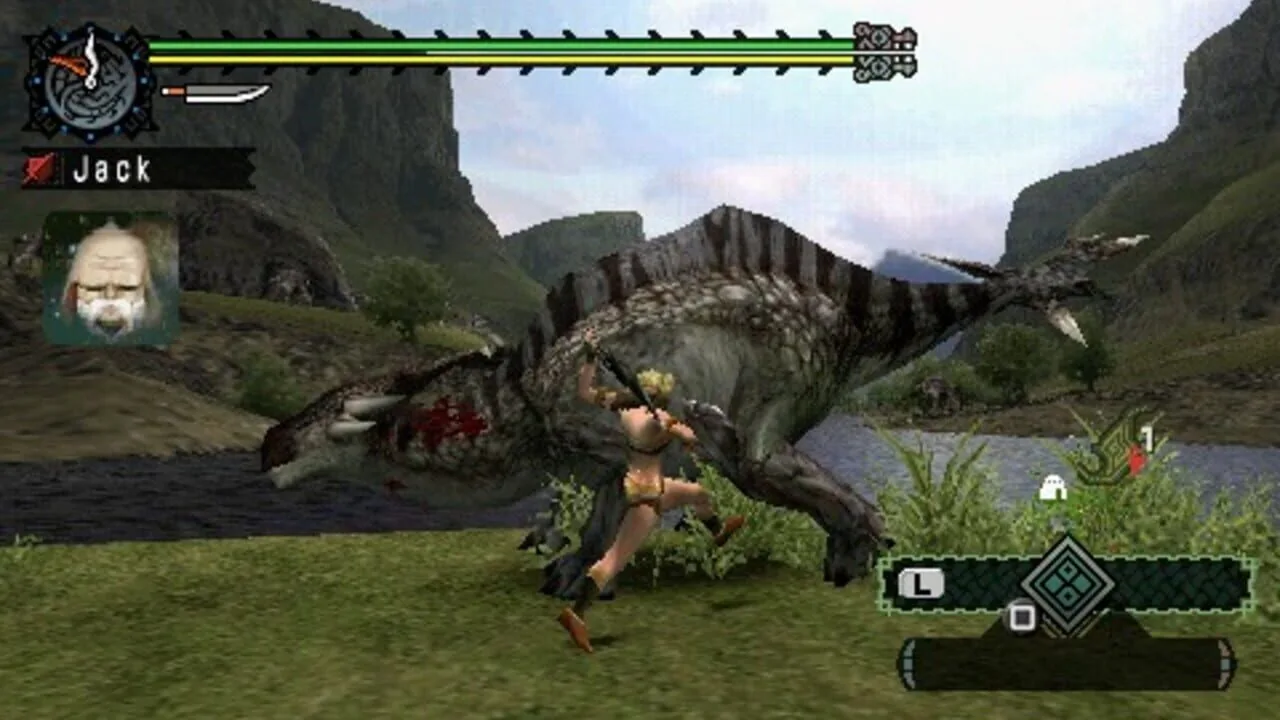 Monster Hunter Freedom gameplay on PlayStation Portable