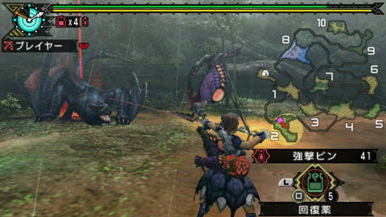 Monster Hunter Portable 3rd gameplay on PlayStation Portable