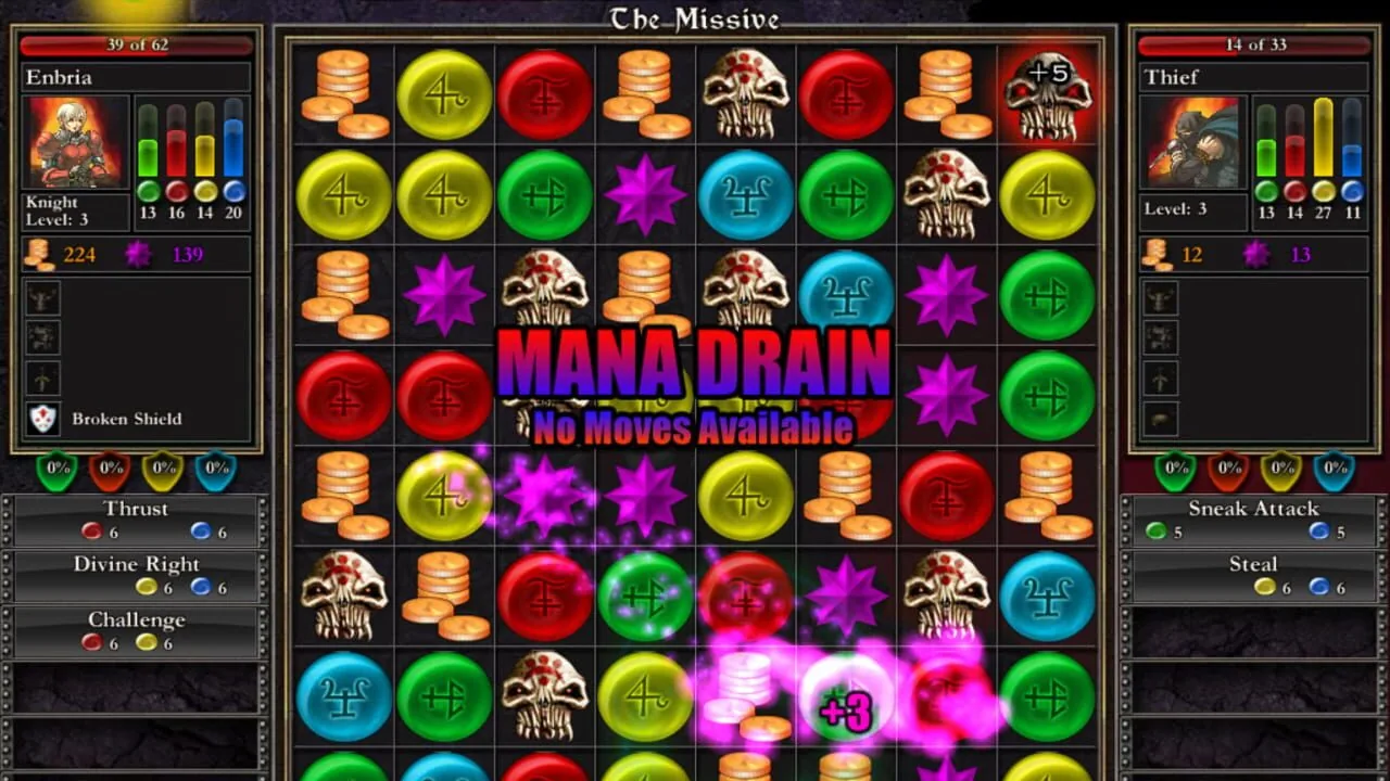 Puzzle Quest: Challenge of the Warlords gameplay on PlayStation Portable