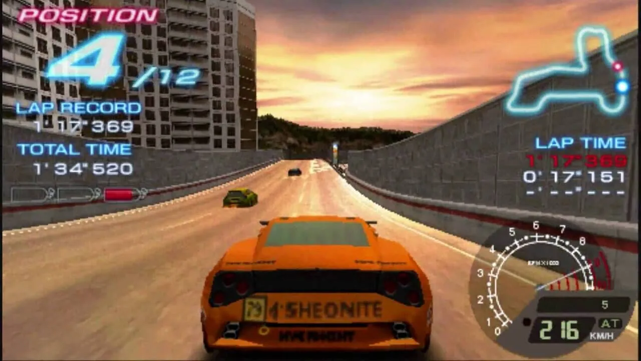 Ridge Racer gameplay on PlayStation Portable