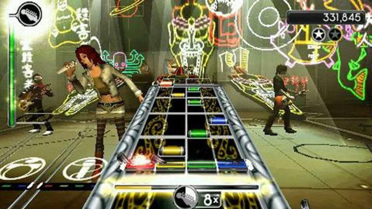 Rock Band Unplugged gameplay on PlayStation Portable