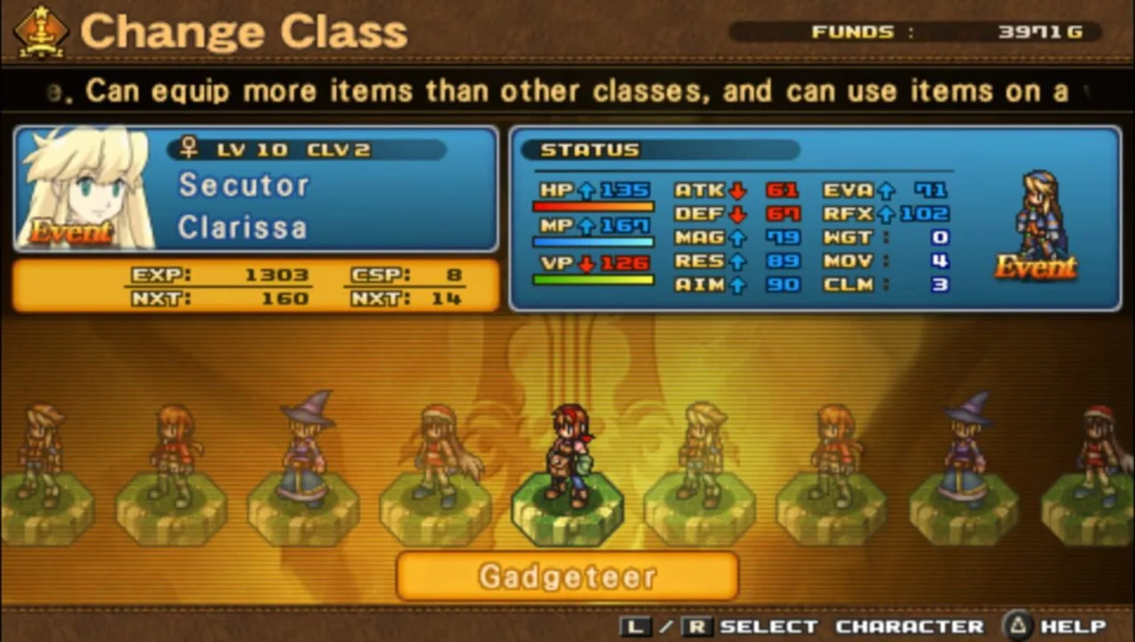 Wild Arms XF gameplay on PlayStation Portable