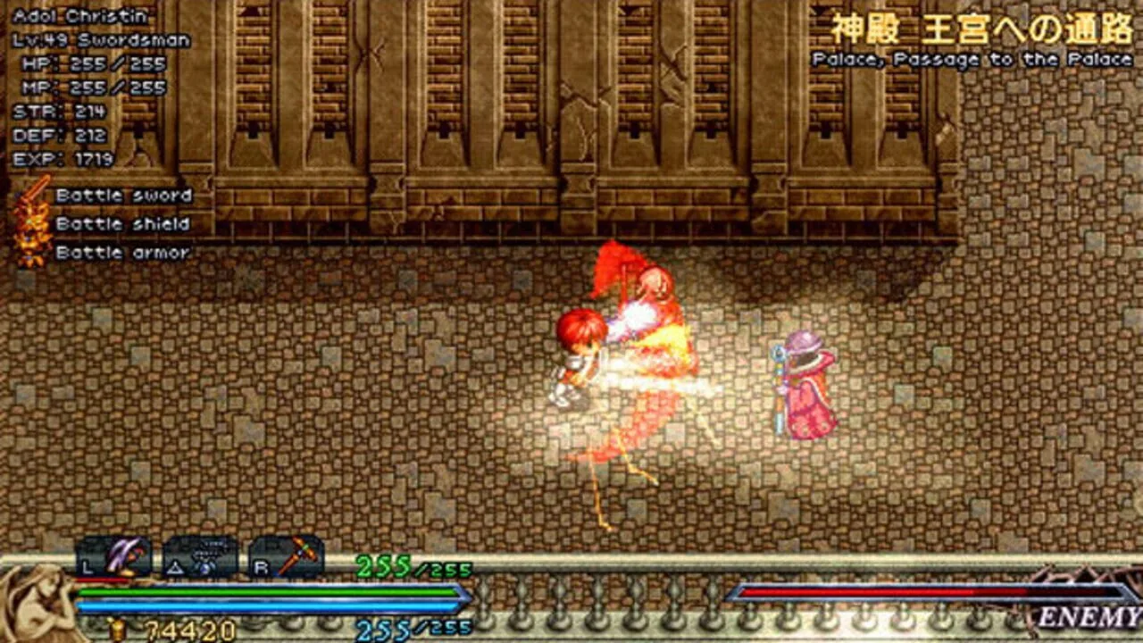 Ys I & II Chronicles gameplay on PlayStation Portable