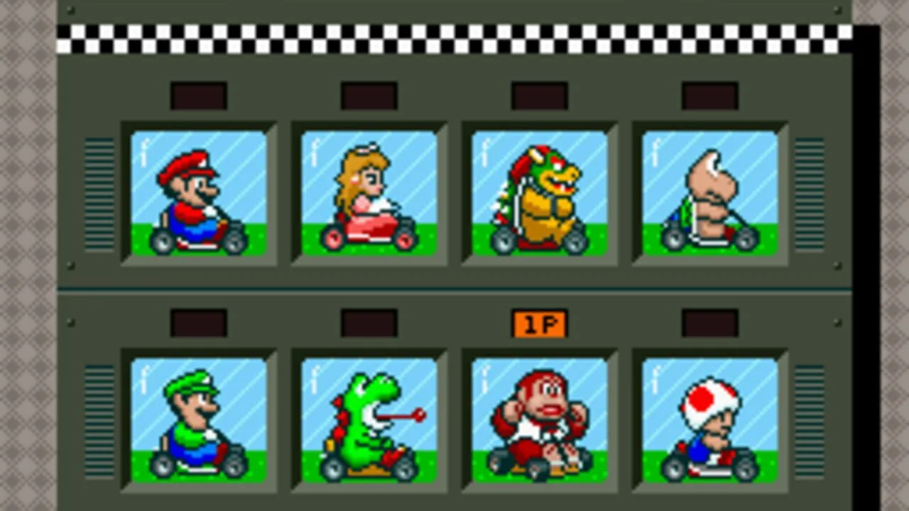 Super Mario Kart gameplay on Super Nintendo Entertainment System