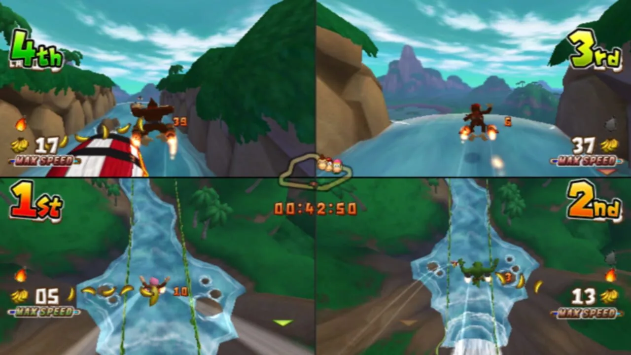 Donkey Kong Barrel Blast gameplay on Wii