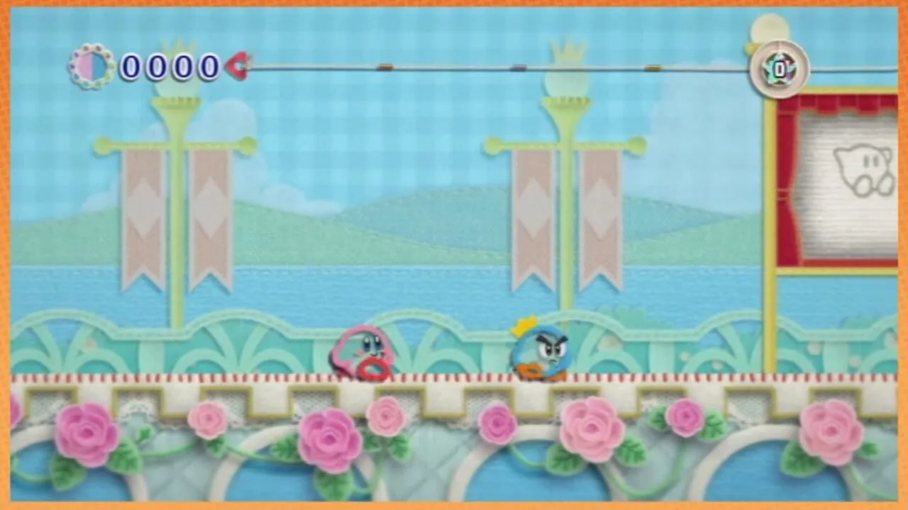 Kirby's Epic Yarn gameplay on Wii