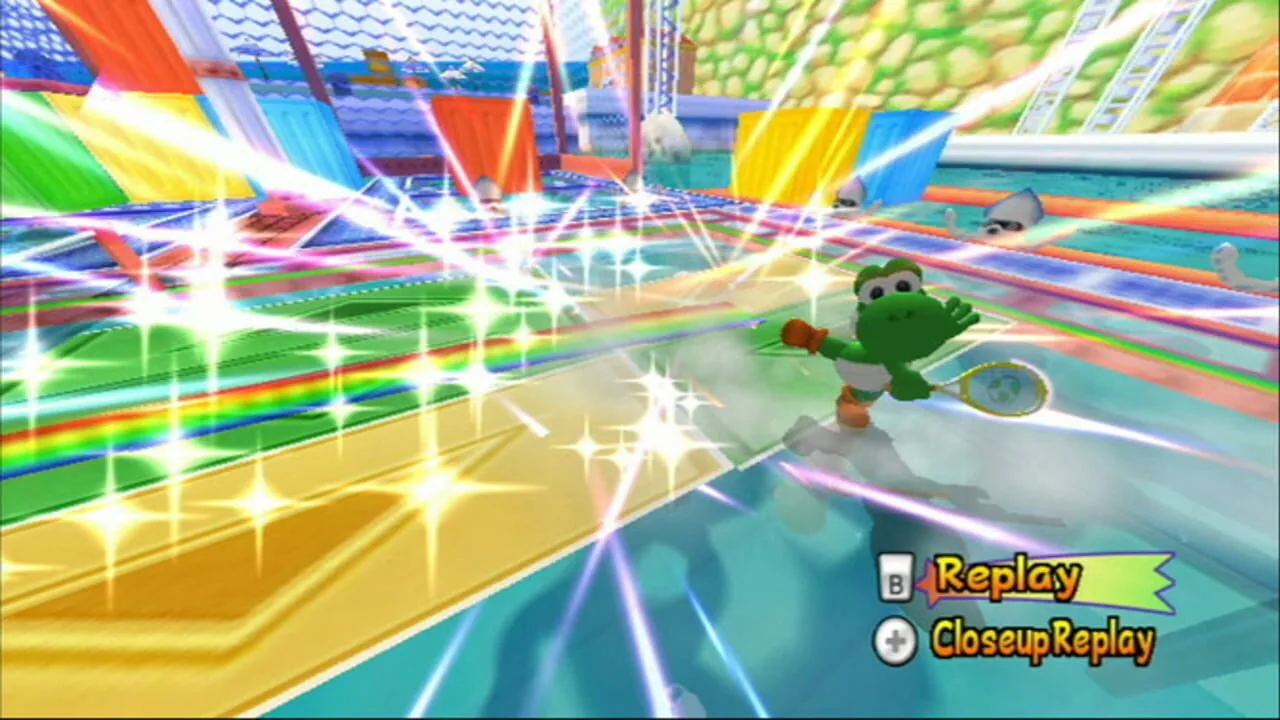 Mario Power Tennis gameplay on Wii