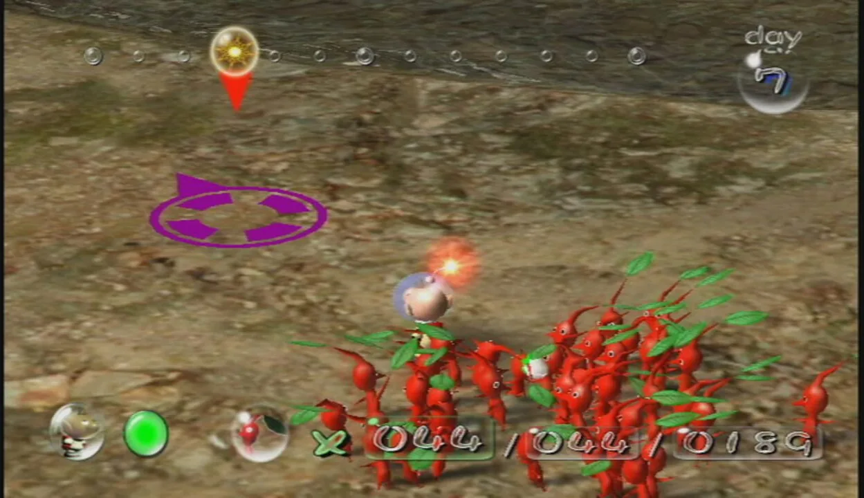 Pikmin gameplay on Wii