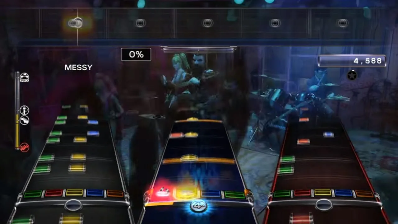 Rock Band gameplay on Wii