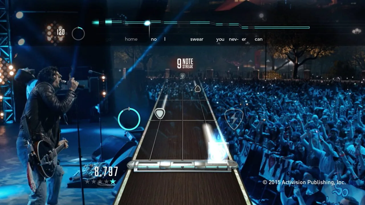Guitar Hero Live gameplay on Wii U