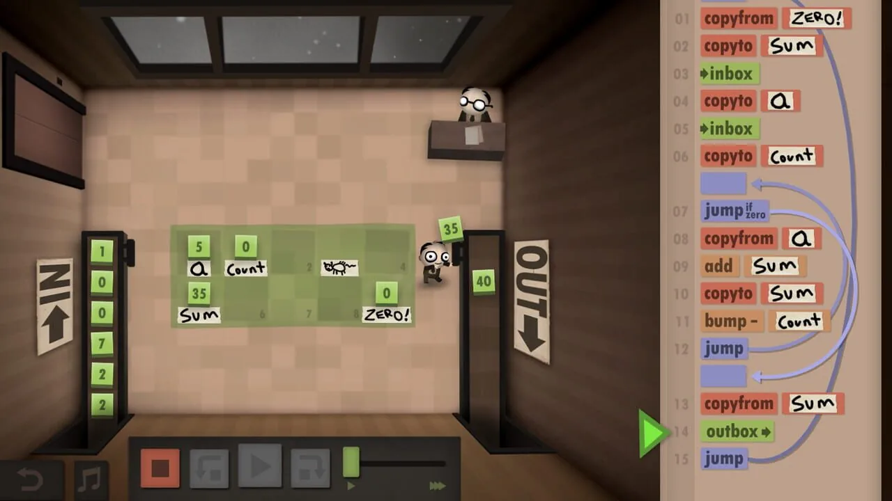 Human Resource Machine gameplay on Wii U