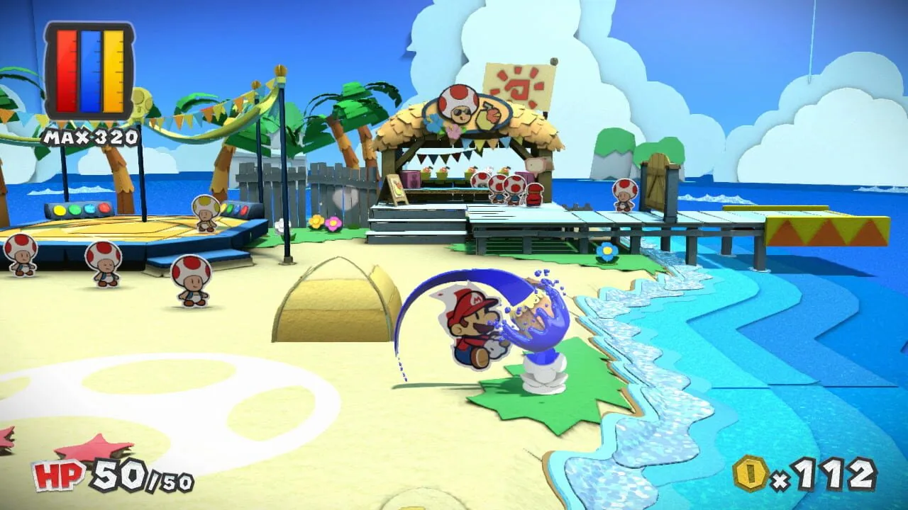 Paper Mario: Color Splash gameplay on Wii U