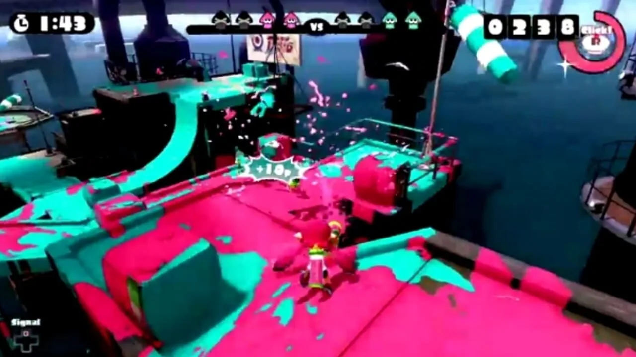 Splatoon gameplay on Wii U