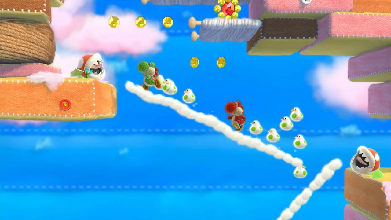 Yoshi's Woolly World gameplay on Wii U