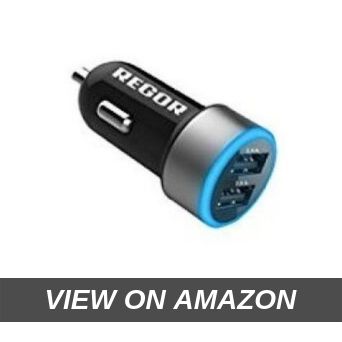 Regor High Speed Car Charger for All Smartphones _ Tablets Free Micro USB Cable