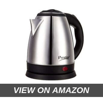 Pigeon by Stovekraft Shiny Steel 1.5-Litre Electric Kettle (Black)