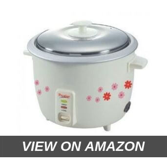 Prestige PRWO 1.8-2 700-Watts Delight Electric Rice Cooker with 2 Aluminium Cooking Pans