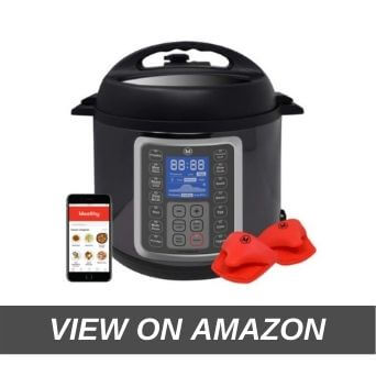 Mealthy 9-in-1 Programmable Electric Pressure Cooker 6 Litres with Stainless Steel Pot and Steamer Basket