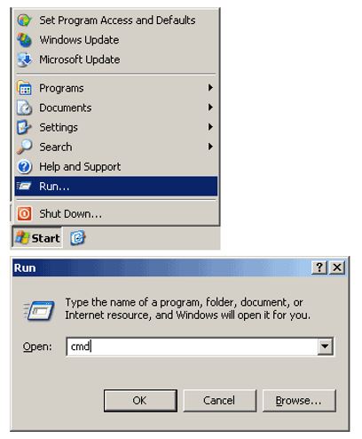 IP Change in Windows 2000, XP and 2003