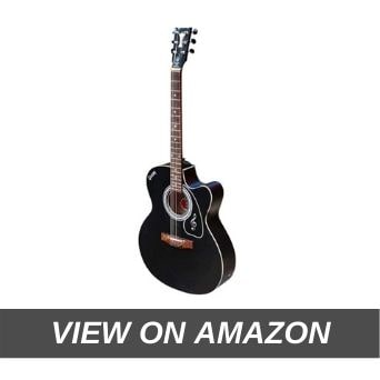  Giuson Venus Black 41 Inch Acoustic Guitar With Bag, Strap,1 Set of Extra Strings and 2 Picks V2