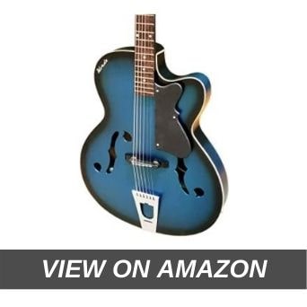 Kordz 215 Blue Black Matt F-Cut Rosewood Fretboard Acoustic Guitar With Bag, Strap, 1 Set of Extra Strings and 2 Picks