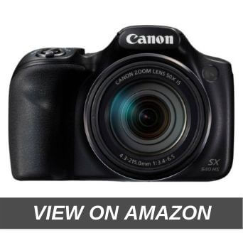 Canon PowerShot SX540HS 20.3MP Digital Camera with 50x Optical Zoom (Black) + Memory Card + Camera Case